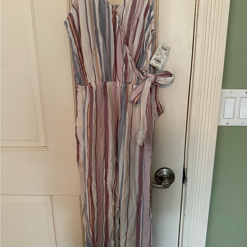 Striped Sleeveless Jumpsuit